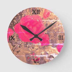 Los rosas son rojos - medio, reloj de pared redond