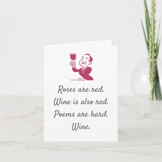 Los Rosas son vinos rojos también son tarjetas de  (Anverso)