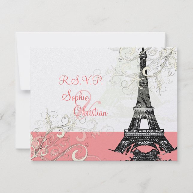 Los RSVP de la Torre Eiffel requieren invitaciones (Anverso)
