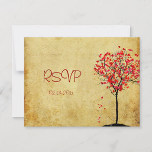 Los RSVP requieren una boda de árbol de arce y caí