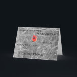 Los saludos de la estación, tarjeta del día de<br><div class="desc">Uno para toda la tarjeta del Año Nuevo. Si es Año Nuevo, navidad, Kwanzaa, solsticio de invierno, Jánuca. Celébrelo con usted amados. La foto cardinal se admite mi patio trasero. La imagen interior de las escamas de la nieve adentro adaptada de https://pixabay.com esta tarjeta es adaptable. El espacio en blanco...</div>