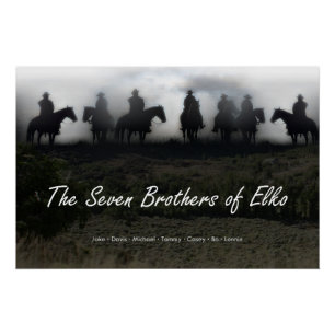 Los siete hermanos de Elko Póster brillante