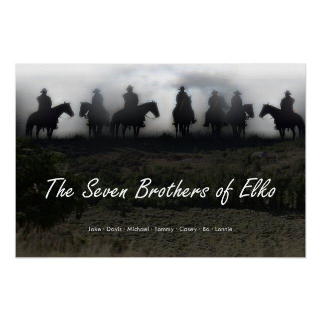 Los siete hermanos de Elko Póster brillante (Anverso)
