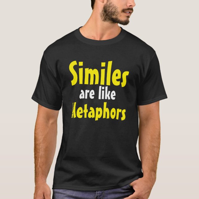 Los "símiles son como camiseta de las metáforas" (Anverso)
