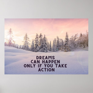 "Los sueños pueden ocurrir" Poster de arte mural I