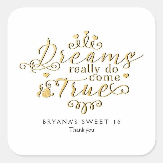 LOS SUEÑOS REALMENTE LLEGAN VERDADERO Pegatina A F (Anverso)