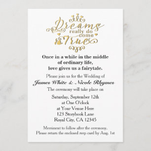 LOS SUEÑOS REALMENTE SE HACEN REALIDAD Invitación 