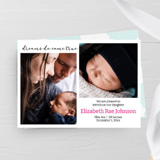 Los sueños se hacen realidad foto bebé anuncio de