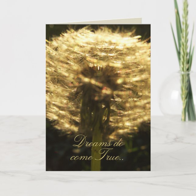 Los sueños se hacen realidad. Tarjeta (Anverso)