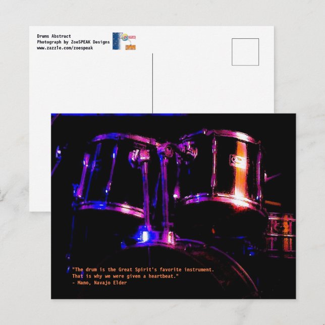 Los tambores hacen la postal de conversación (Anverso / Reverso)