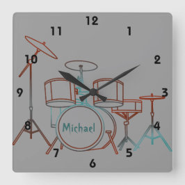 Los tambores personalizaron el reloj de pared