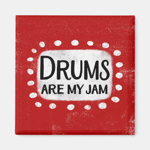 Los tambores son mi imán refrigerador de la mermel