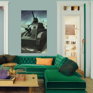 Los tanques en el campo de batalla   Arte IA