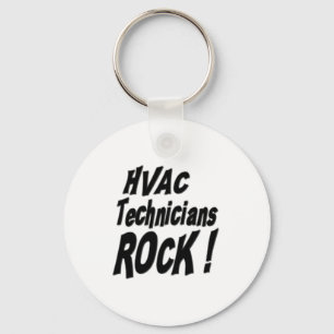¡Los técnicos de HVAC rockean! Llavero