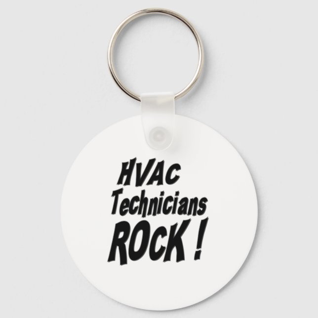 ¡Los técnicos de HVAC rockean! Llavero (Anverso)