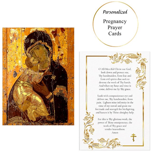 Los Theotokos de la tarjeta de oración del embaraz (Subido por el creador)