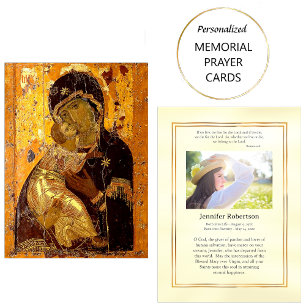 Los Theotokos de la tarjeta de oración funeraria d