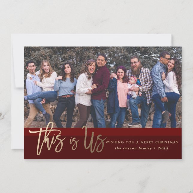 Los *This de la tarjeta de la foto del navidad son (Anverso)