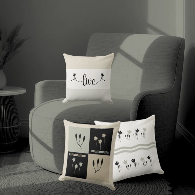 Los tonos de tierra rayados "en vivo" Cojín decora (Subido por el creador)