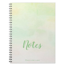 Los tonos suaves de Libreta de espiral acuarela