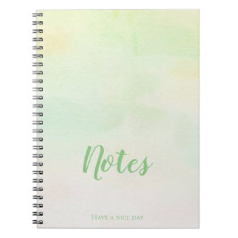 Los tonos suaves de Libreta de espiral acuarela