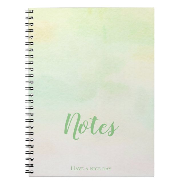 Los tonos suaves de Libreta de espiral acuarela (Frente)