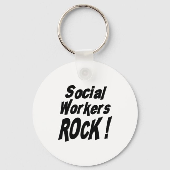 ¡Los trabajadores sociales rompen! Llavero (Anverso)