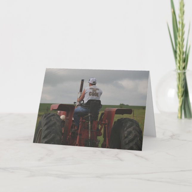 Los tractores son la tarjeta de felicitación Guay (Anverso)