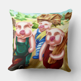 Los tres cerditos cojín decorativo