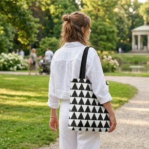 Los triángulos blancos negros fresca bolsa de comp