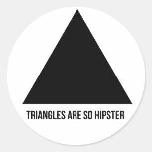 los triángulos son tan hipster pegatinas