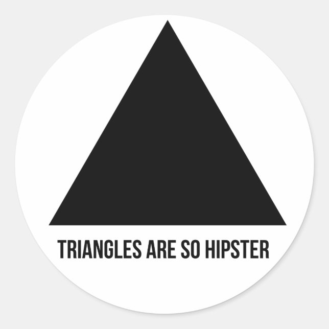 los triángulos son tan hipster pegatinas (Anverso)