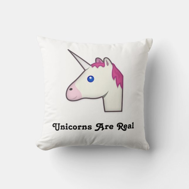 ¡Los unicornios son Cojín decorativo real! (Anverso)