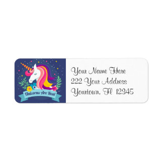 Los Unicornios Son Verdaderas Etiquetas Coloridas