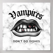 Los vampiros no preparan platos graciosos Posters 