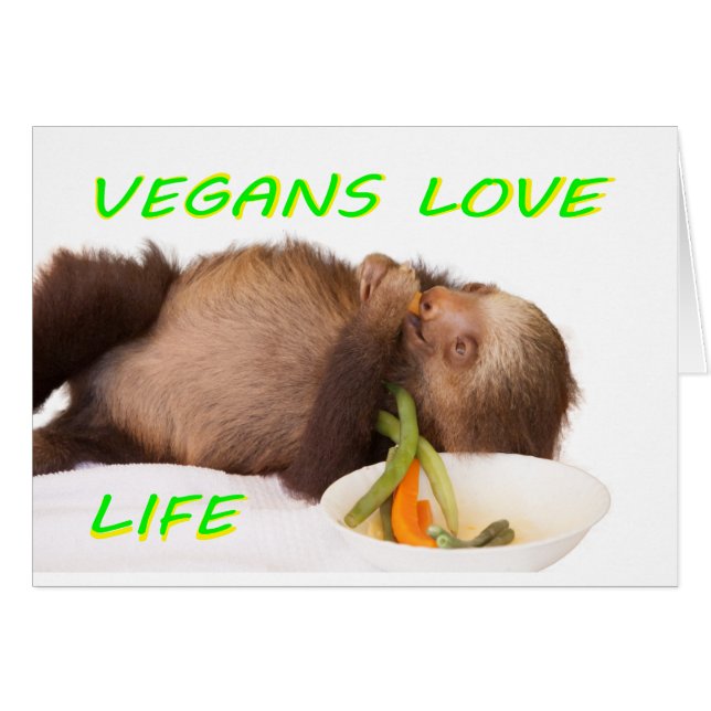 Los veganos aman la vida, los slothies (Anverso (Horizontal))