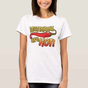 Los vegetarianos son camiseta caliente de las