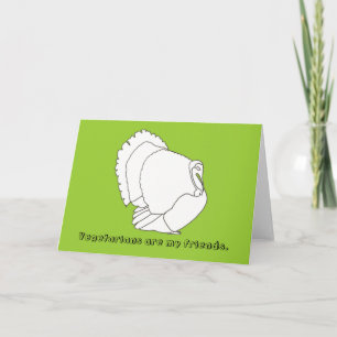 Los vegetarianos son mis amigos, tarjetas de felic