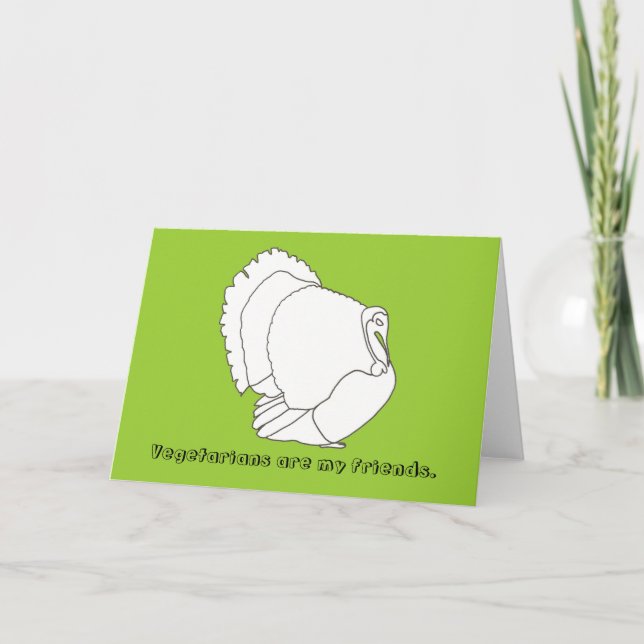 Los vegetarianos son mis amigos, tarjetas de felic (Anverso)