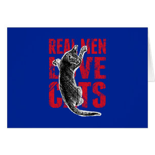 Los verdaderos hombres aman los gatos en azul