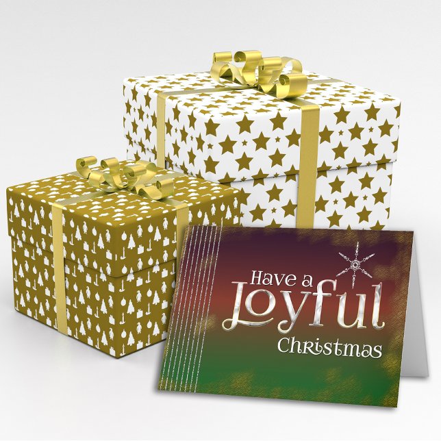 Los verdes rojos tienen una tarjeta de vacaciones  (This is a beautiful artistic design for your Christmas card needs!)