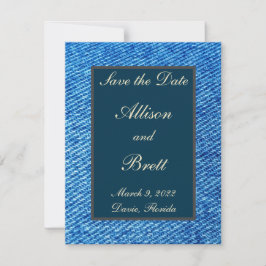 Los viejos jeans salvan la tarjeta de fecha