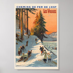Los Vosgos Francia Póster Vintage 1912