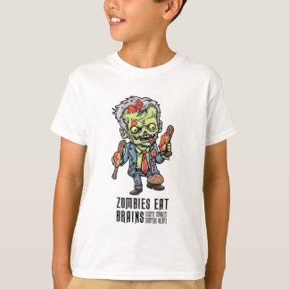 Los zombies comen camisetas del cerebro