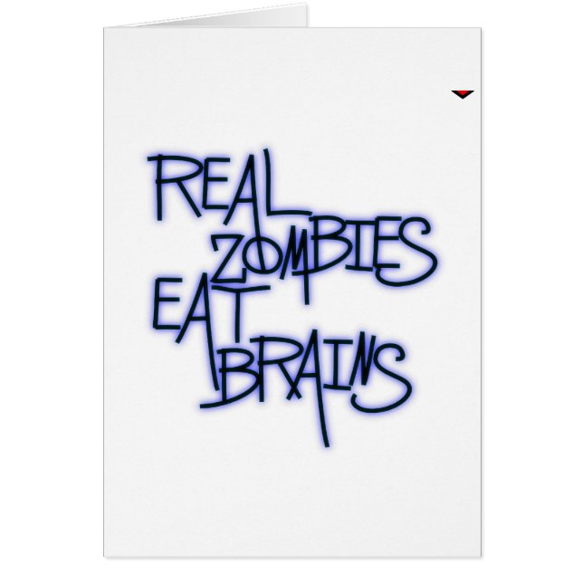 ¡Los zombis reales comen cerebros! (Frente)