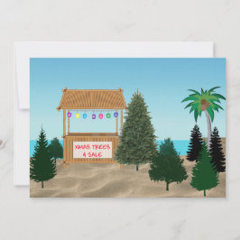 Lote de árbol de Navidad en la invitación a la pla