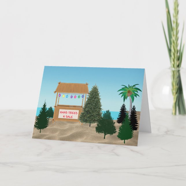 Lote de árboles de Navidad en la playa (Anverso)