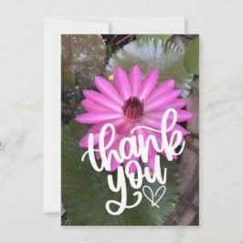 Loto rosa en el estanque tarjeta de agradecimiento
