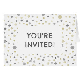 Lottie Confetti Watercolor Dots Birthday Invite