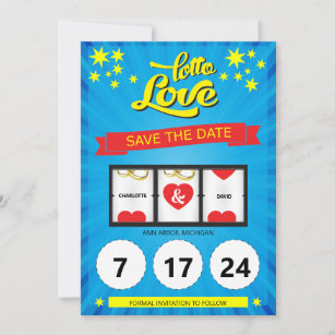 Lotto Love Save the Date Boda Invitación